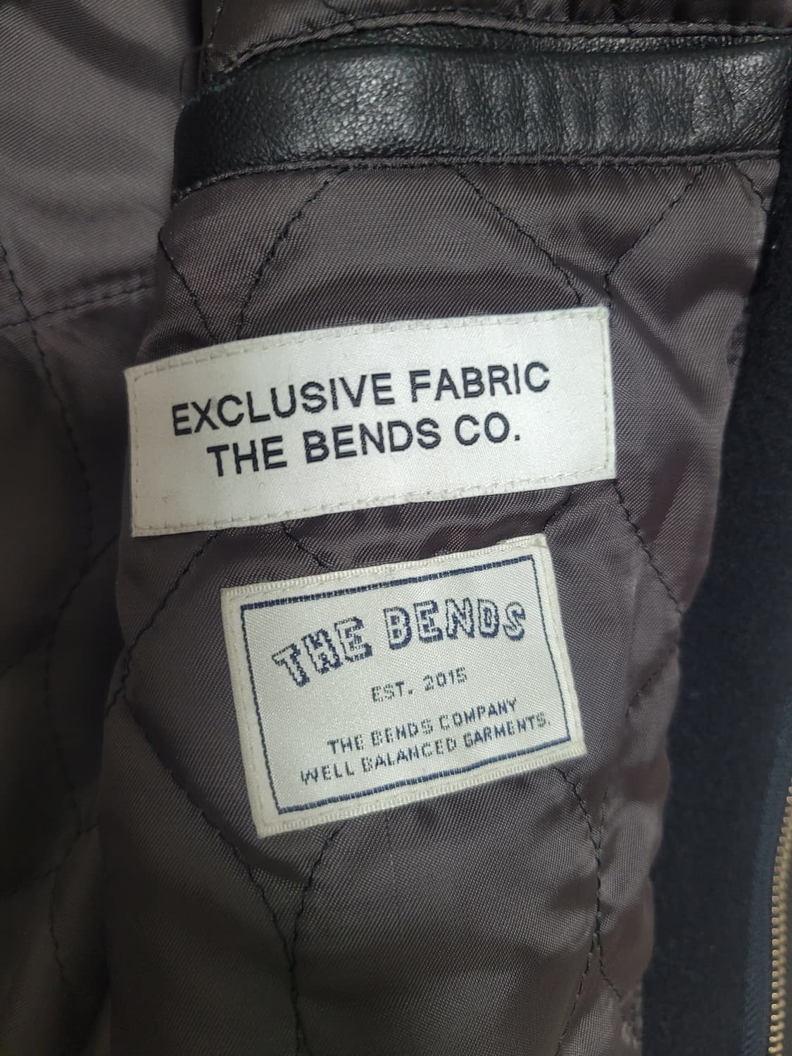 로파이 램스킨 배색 울 스타디움 자켓 M 상품이미지5