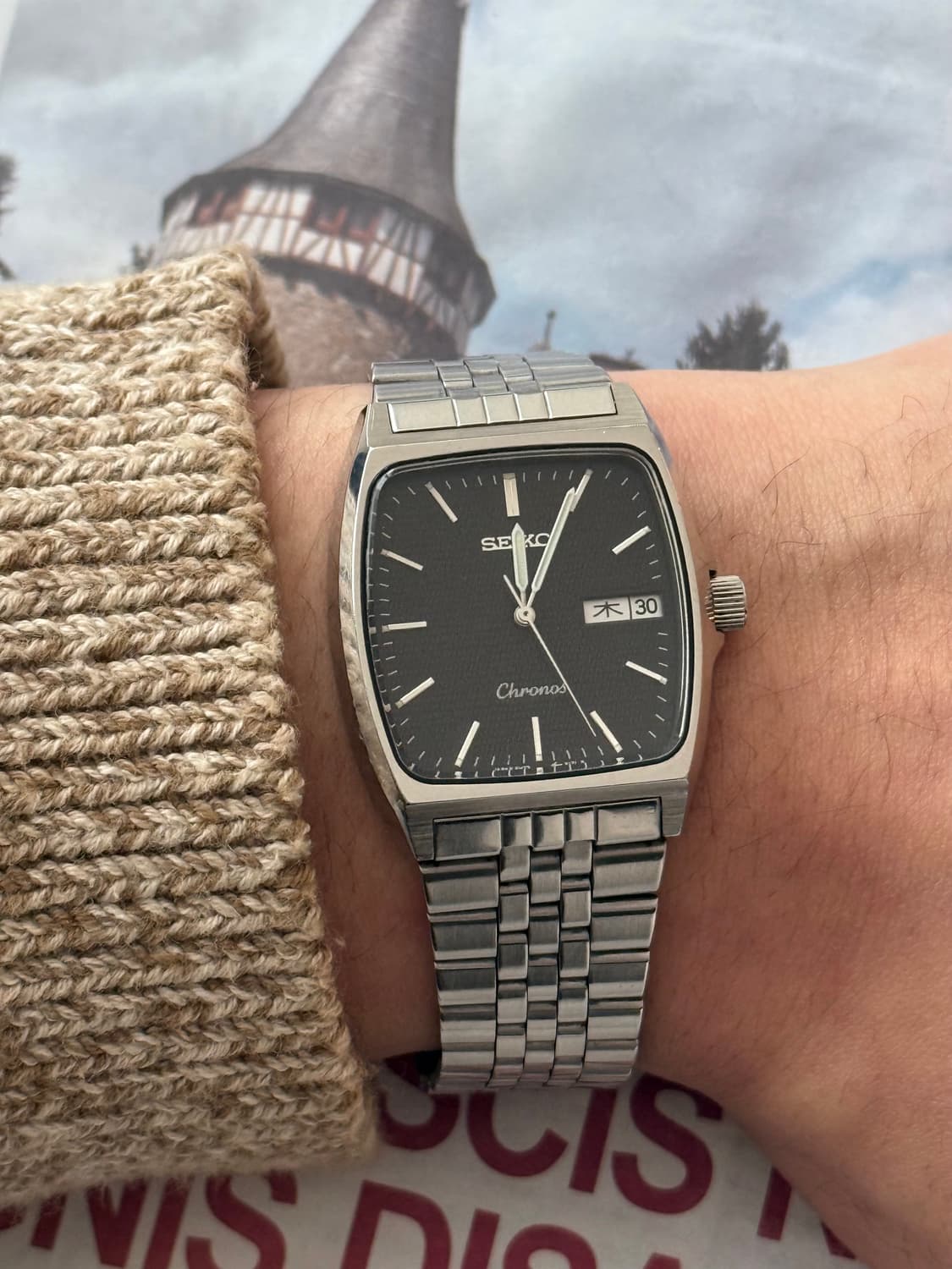 Seiko 세이코 Chronos Square Quartz Day-Date 상품이미지7