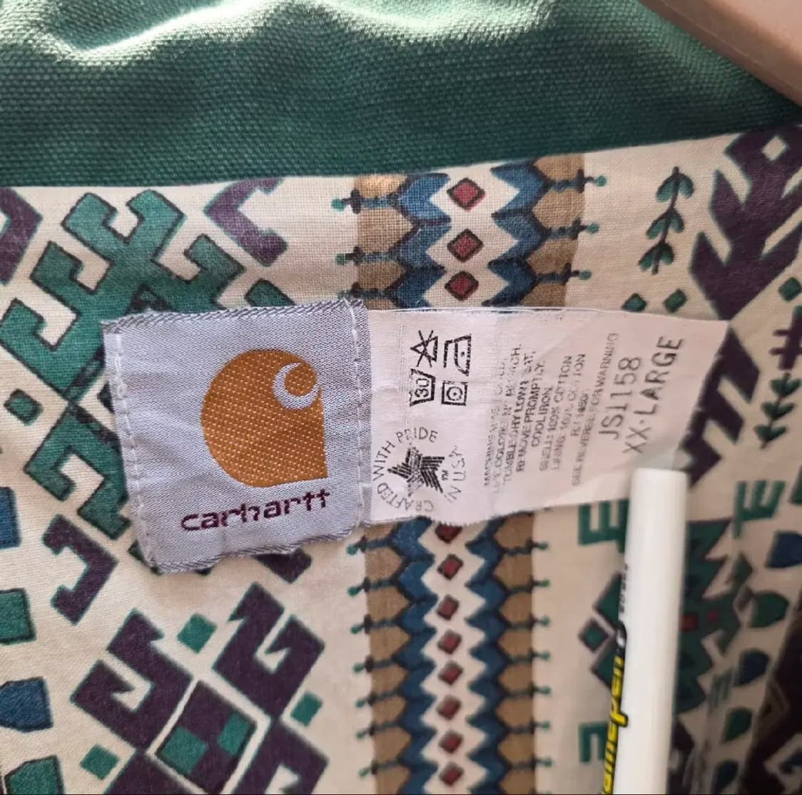 90s 칼하트 JS1158 아즈텍 라이너자켓 2XL 상품이미지5