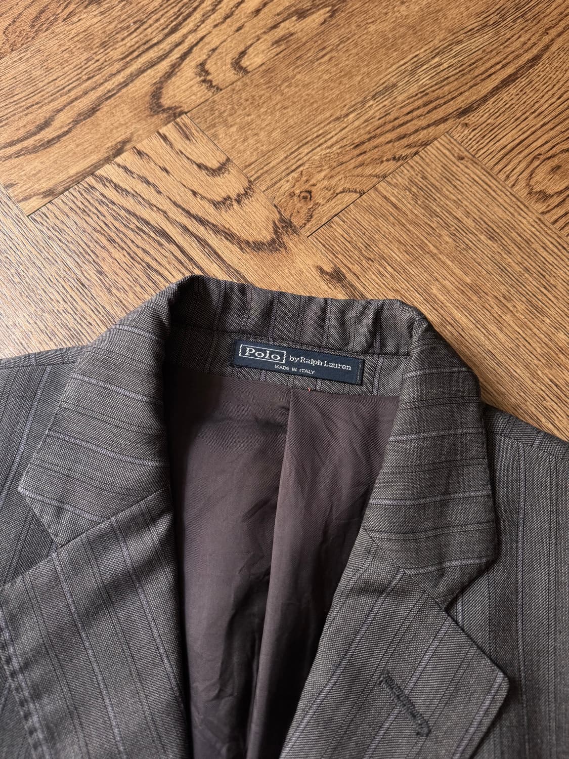 [M]폴로 랄프로렌 Made in Italy 스트라이프 그레이 블레이저 상품이미지2