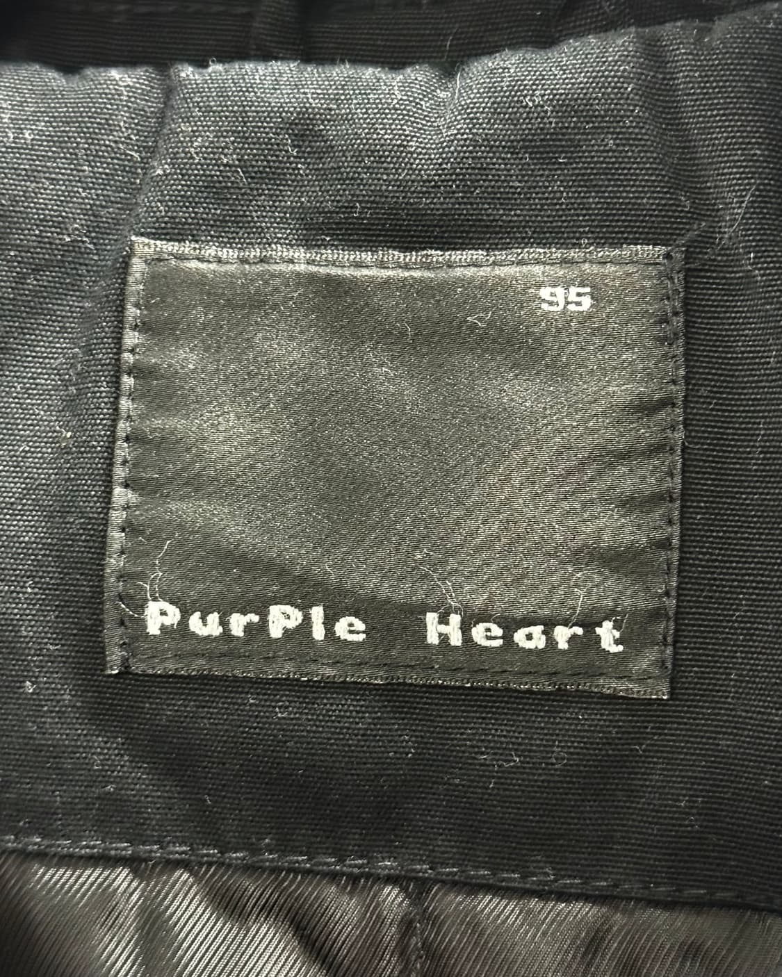 퍼플하트 블랙 하이넥 비죠 워크 자켓 M 95 밀리터리 집업 워시드 코튼 상품이미지7