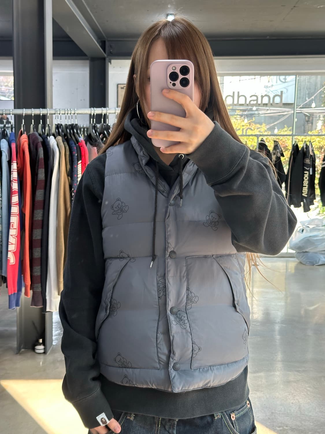 히스테릭글래머 리버시블 퍽베어 패딩 베스트 상품이미지1