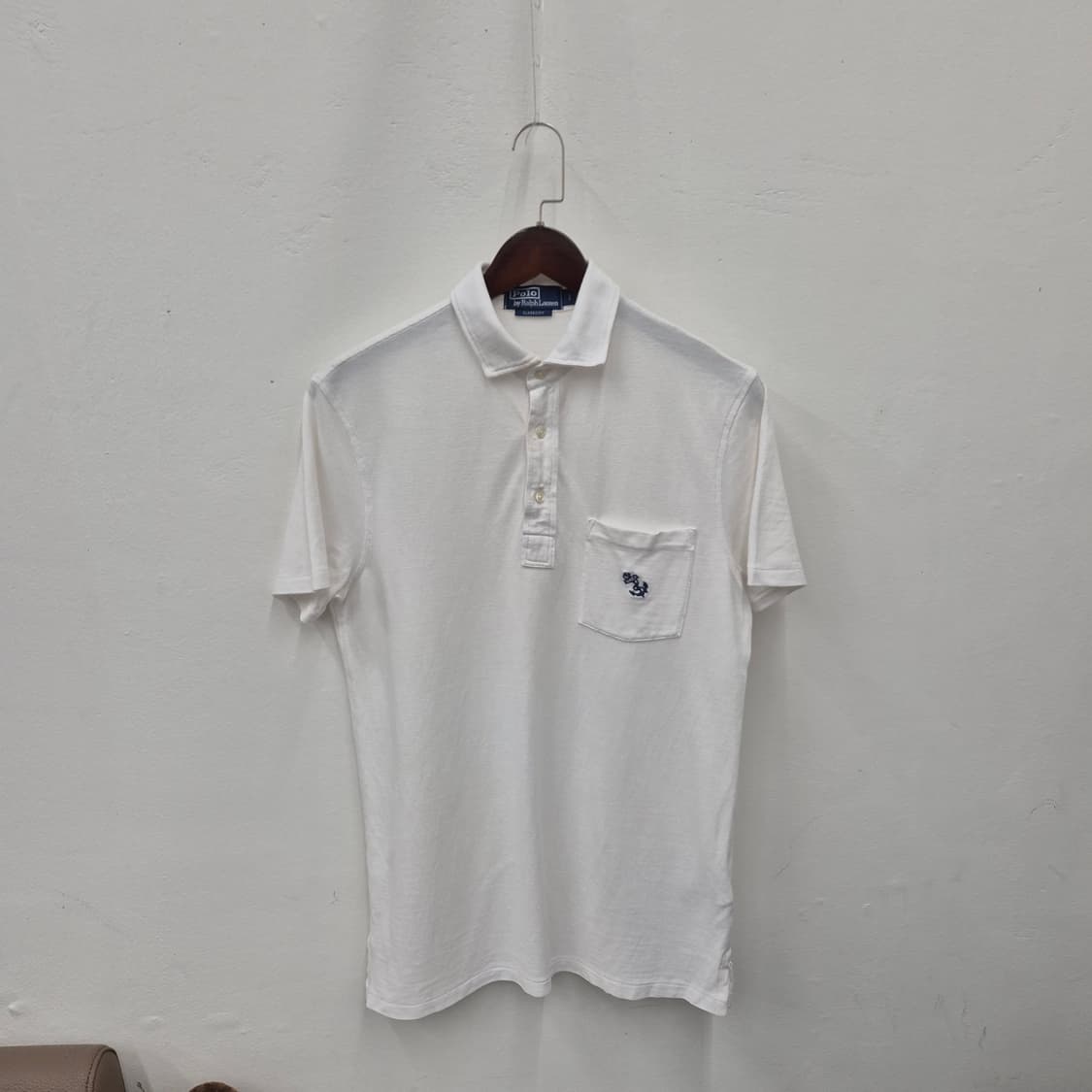 폴로 랄프로렌 화이트 포켓 피케 반팔 S 상품이미지1