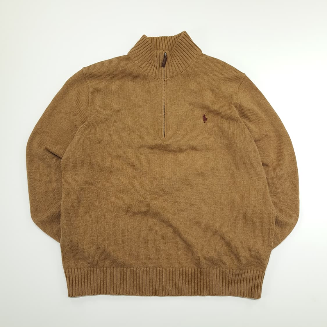 CN838 XL 폴로 랄프로렌 브레드브라운 하프집업 긴팔 니트 스웨터 상품이미지1