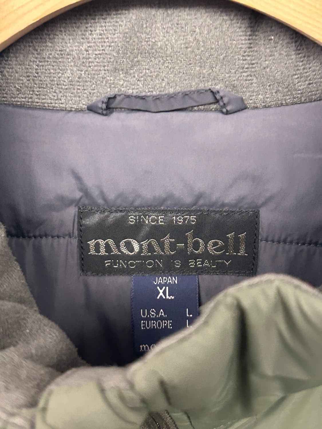 JPN 몽벨 경량 패딩 자켓 그린 상품이미지4