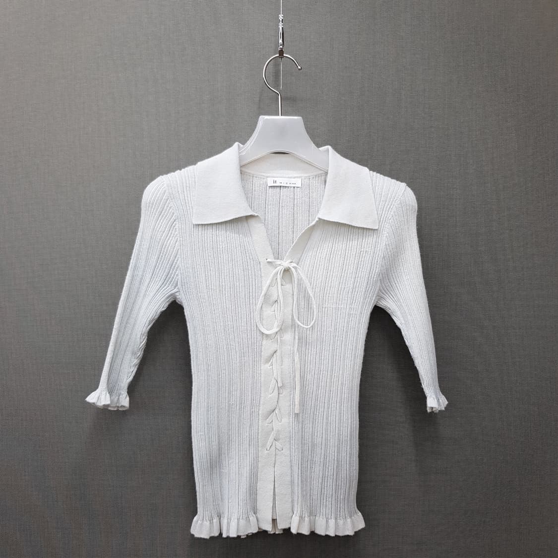 잇미샤 2024 리본 타이 립 니트 S사이즈 상품이미지1