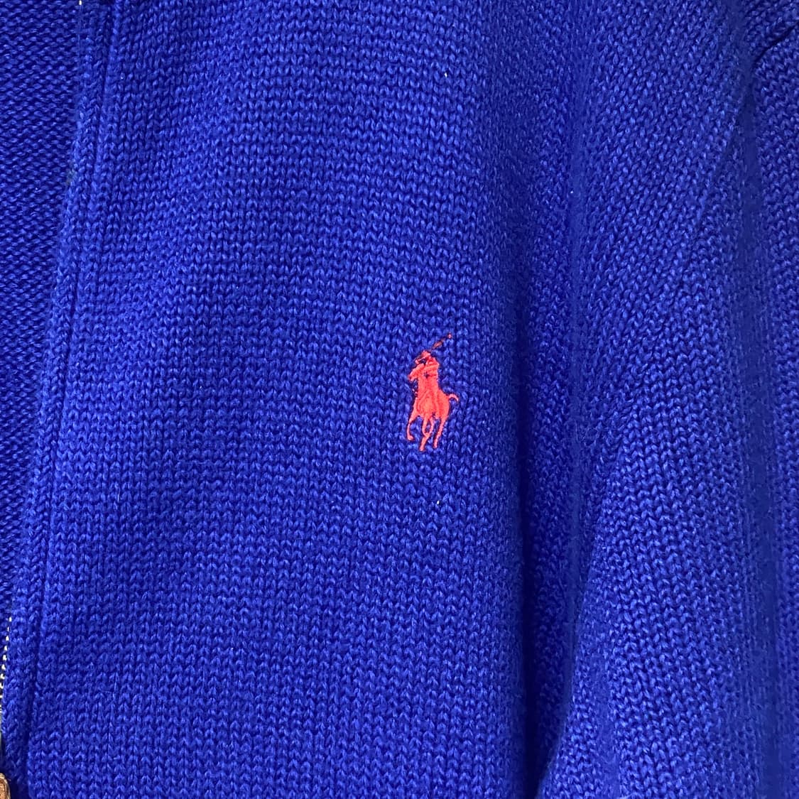 폴로 투웨이 니트 집업 블루 XL 상품이미지3