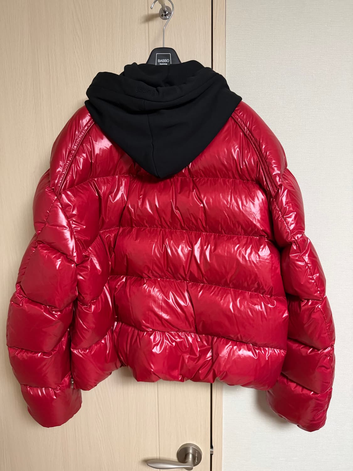 준지 168 유광 패딩 레드 상품이미지2