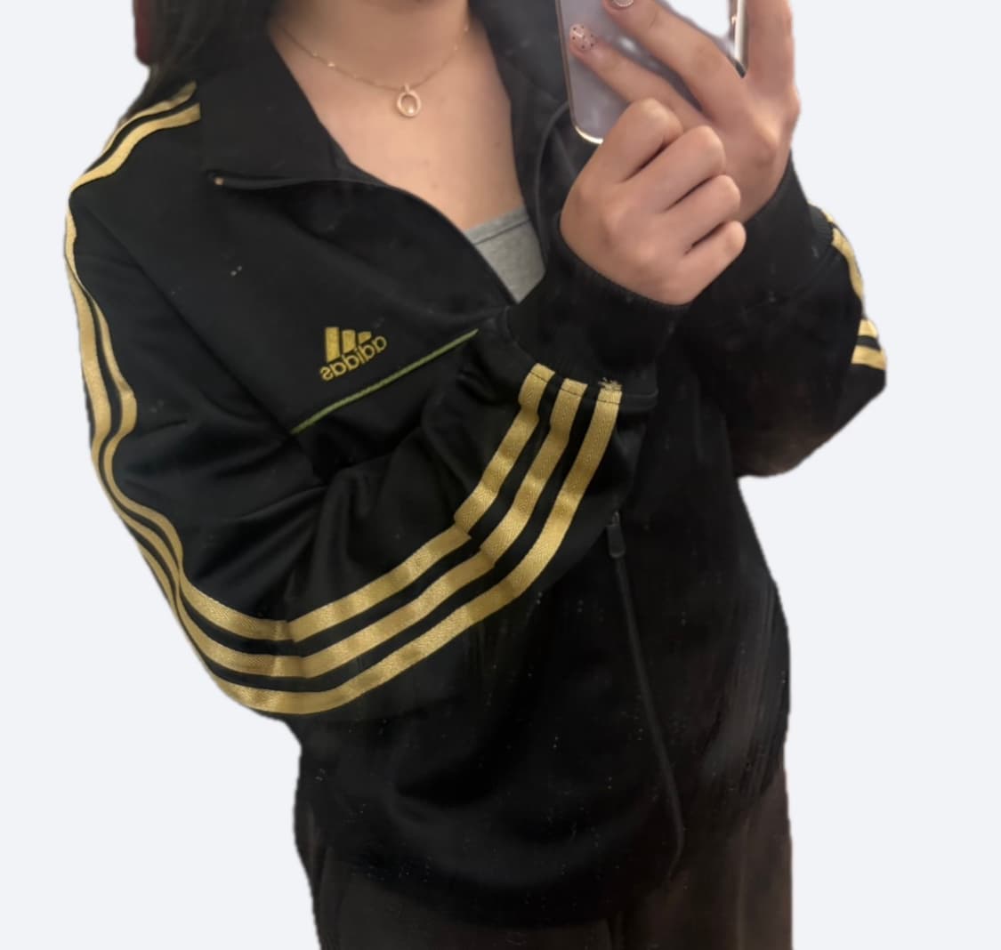 ⭐️아디다스 에센셜 검골 글리터 블랙 골드 트랙탑 져지⭐️ 상품이미지1
