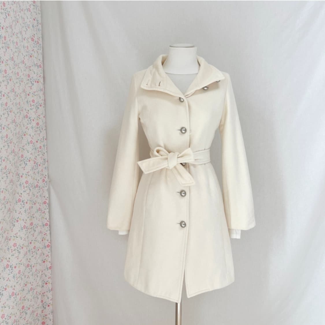 vicky 아이보리 코트 히메갸루 모리룩 투웨이카라 코트 상품이미지3