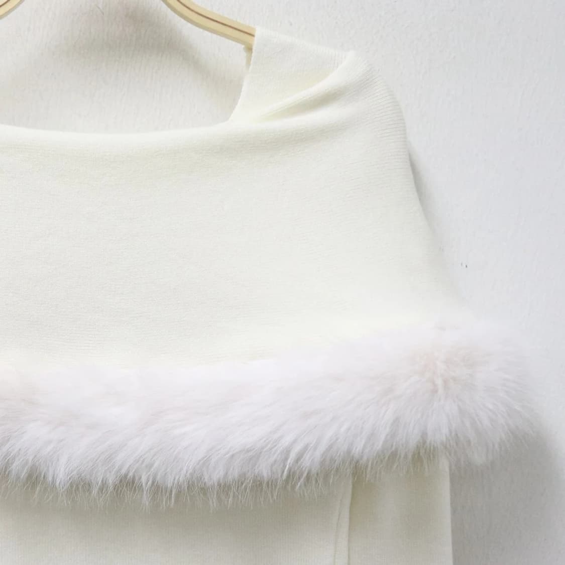 CLEAR 히메갸루 퍼 포인트 오프숄더 니트 63549 상품이미지3