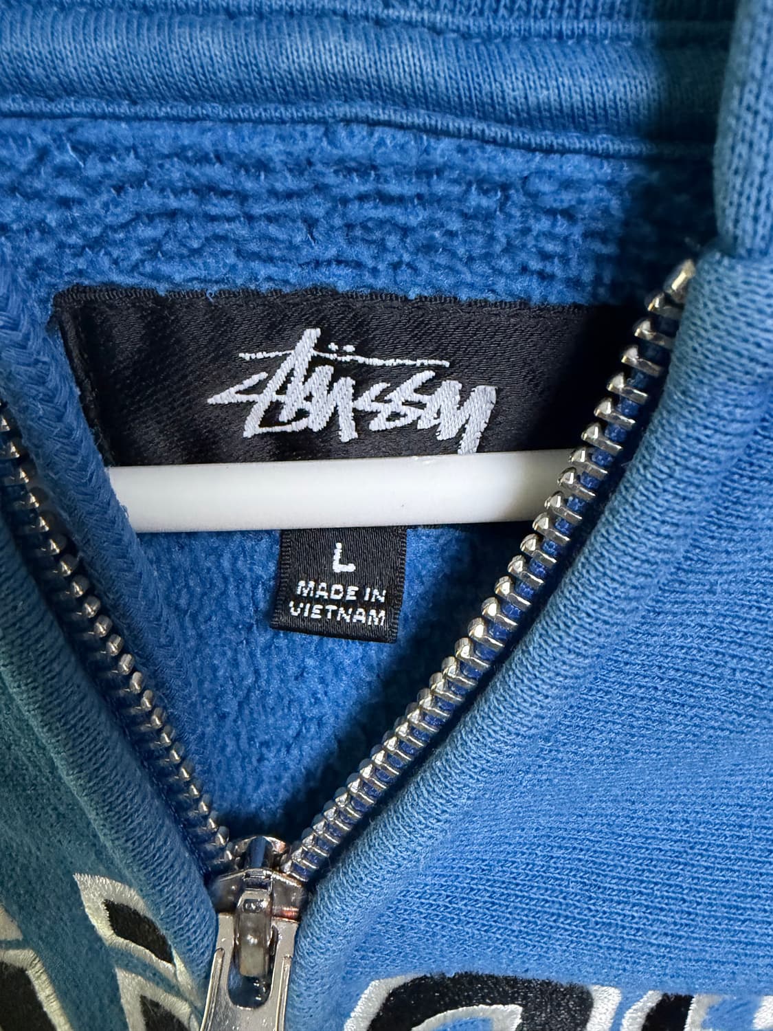 스투시 스포츠 후드집업 L 워시드 블루 상품이미지5