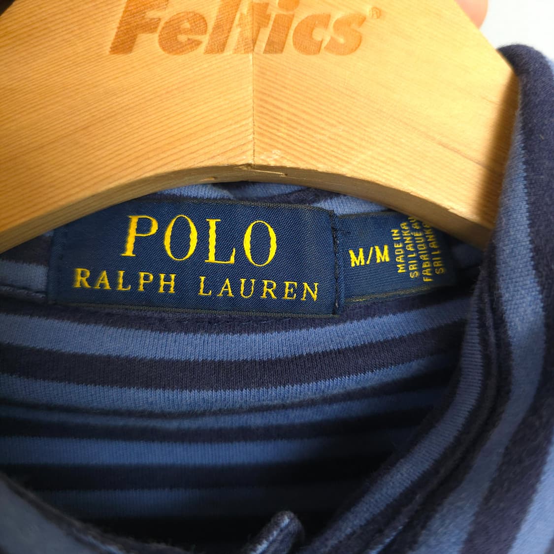 남성용 폴로 랄프 로렌 Polo 스트라이프 카라 반팔티 M 상품이미지5
