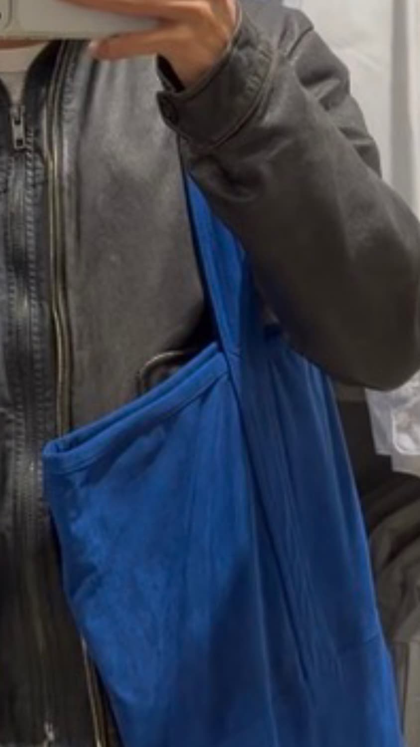 TAEY 태이 스웨이드 빅 토트백 블루 suede big tote 상품이미지3