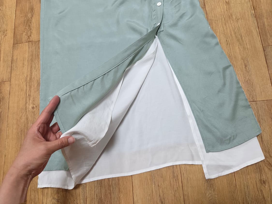 아위(ahwe) 민트그레이 버튼원피스 55-66 새상품 상품이미지8