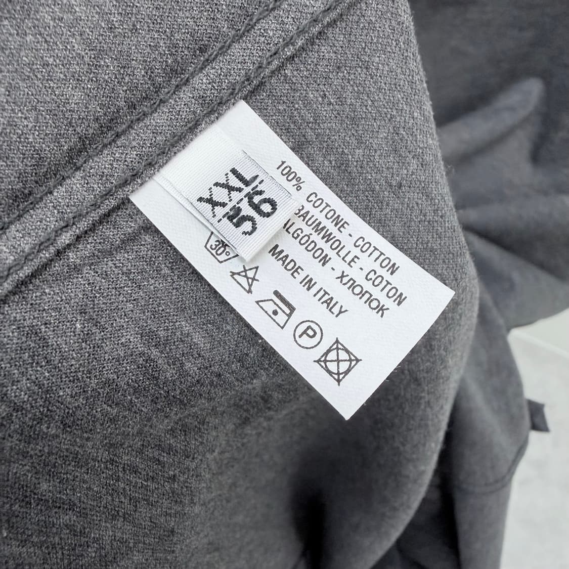 [미사용/2XL] 키톤 하프 반집업 반팔 카라티 그레이 상품이미지7