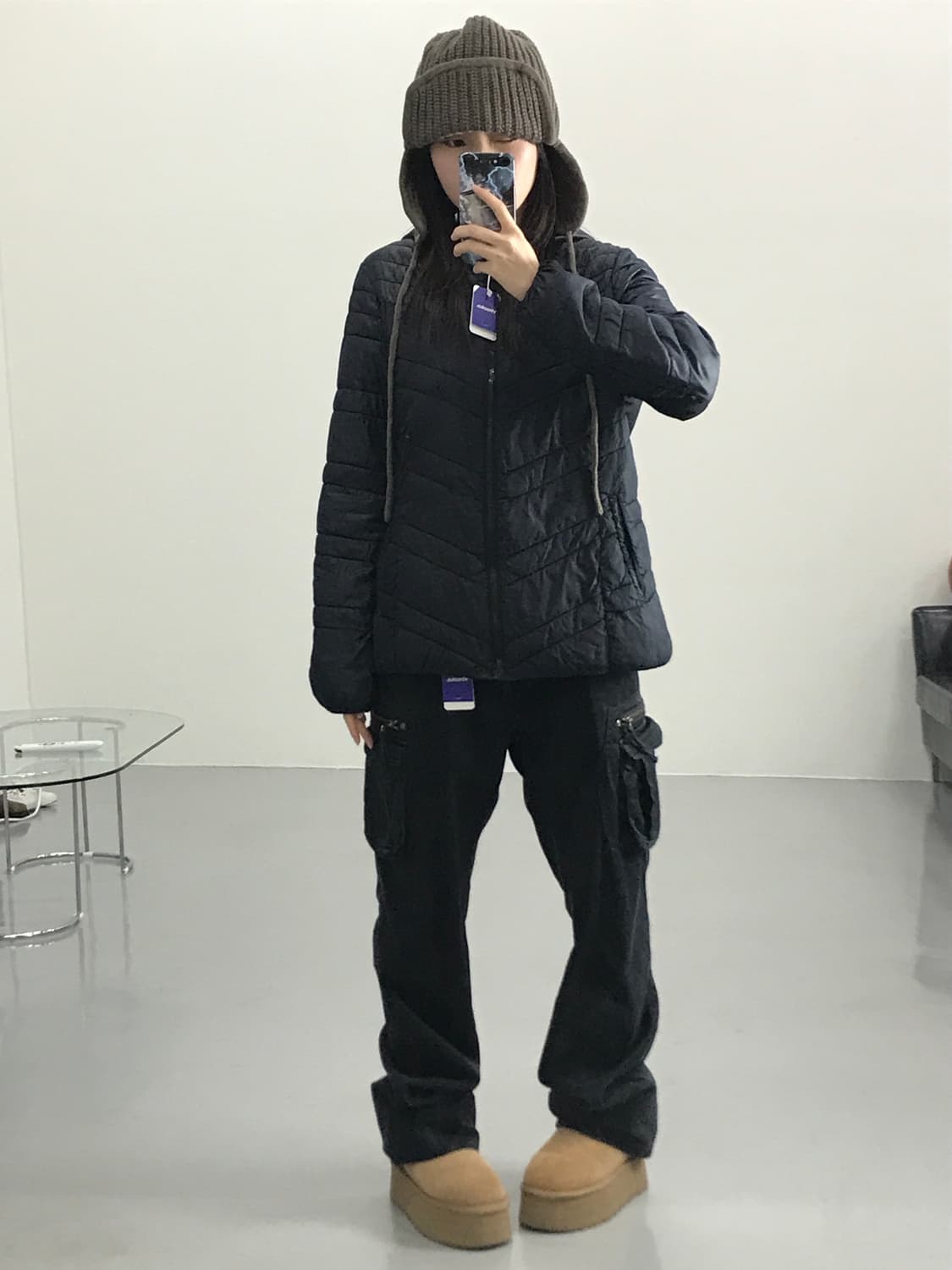 GU 블랙 경량 패딩 상품이미지2