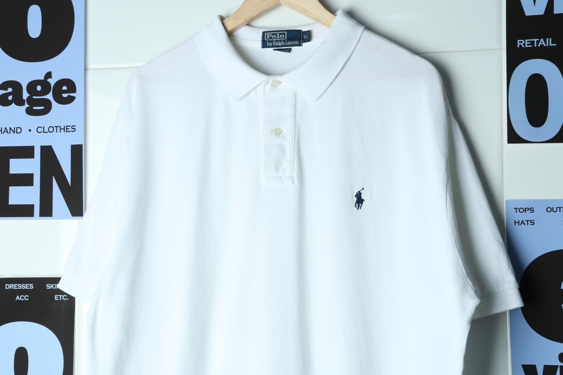 (XL-3XL) 폴로 랄프로렌 반팔 카라 티셔츠 USA 흰색-H30746 상품이미지3
