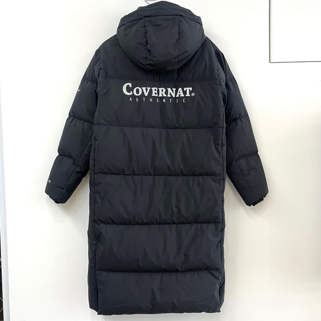 커버낫 빅로고 덕다운 블랙 롱패딩 상품이미지3