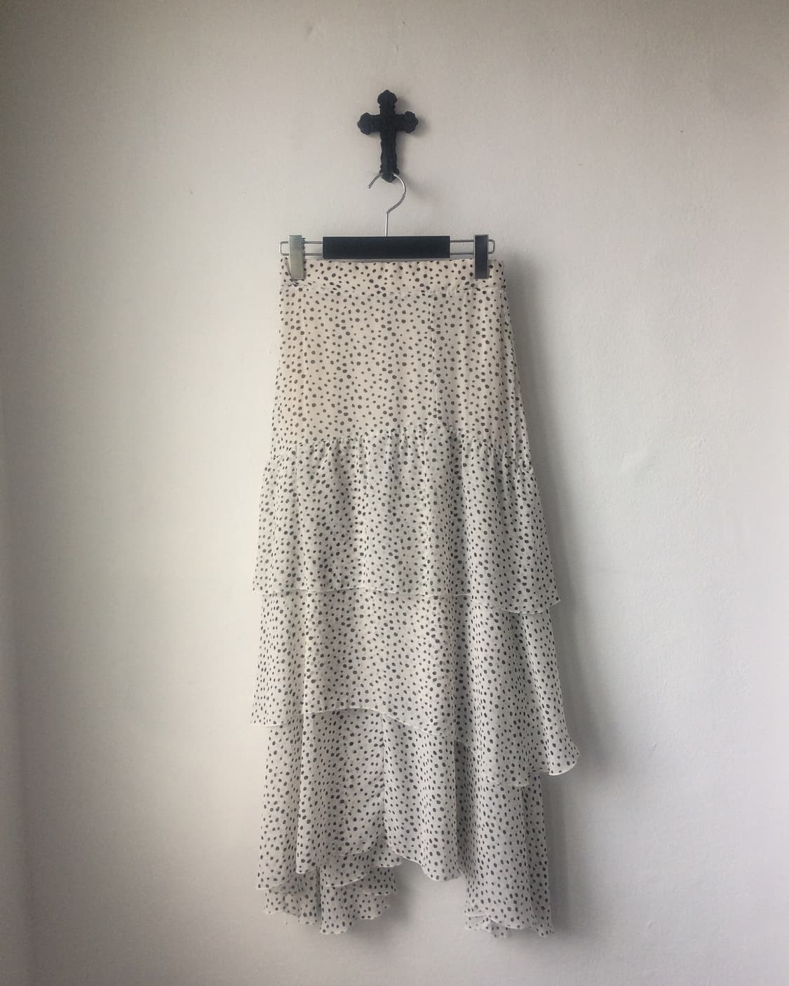 Dot pattern layer long skirt 상품이미지1