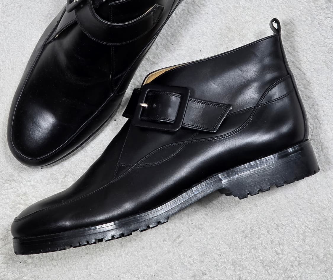 Rabokigoshi 라보키고시 블랙 가죽 버클 앵클 부츠 235 상품이미지2