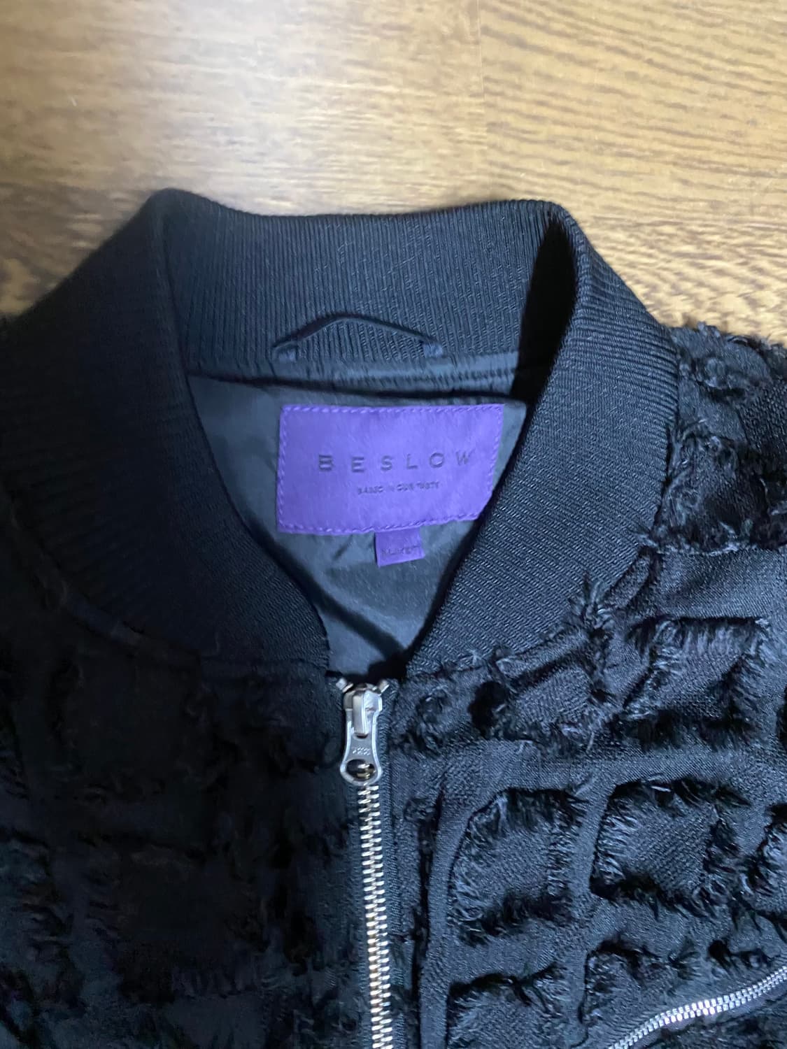 BESLOW 트위드 봄버 자켓 블랙 xl 상품이미지2