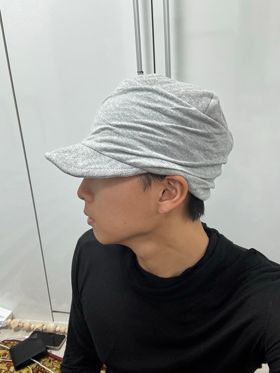 Ca4la 드레이프 와이어 니트 캡 상품이미지1