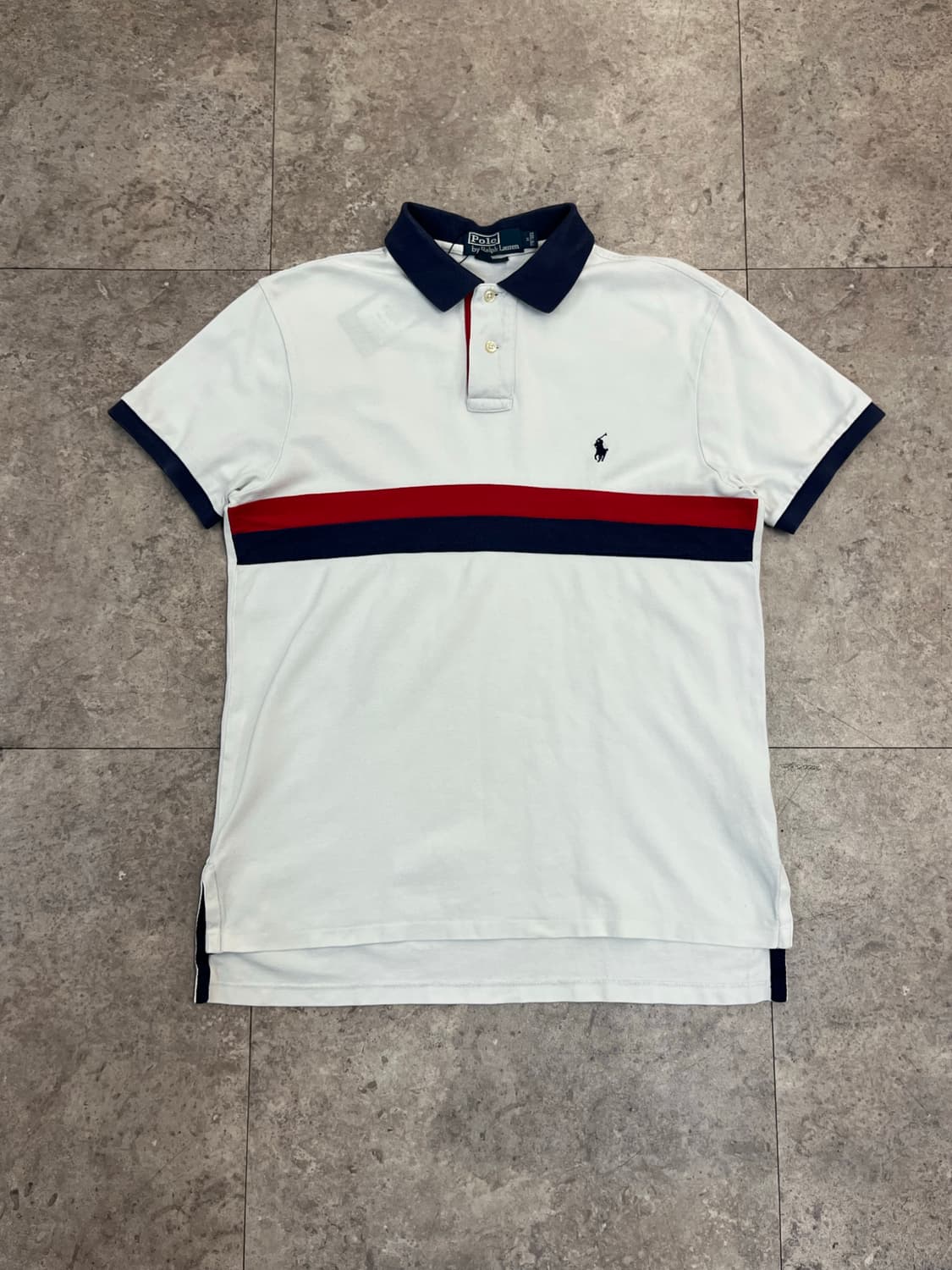 폴로 랄프로렌 배색 반팔 카라티 화이트 M #csz3898 상품이미지4
