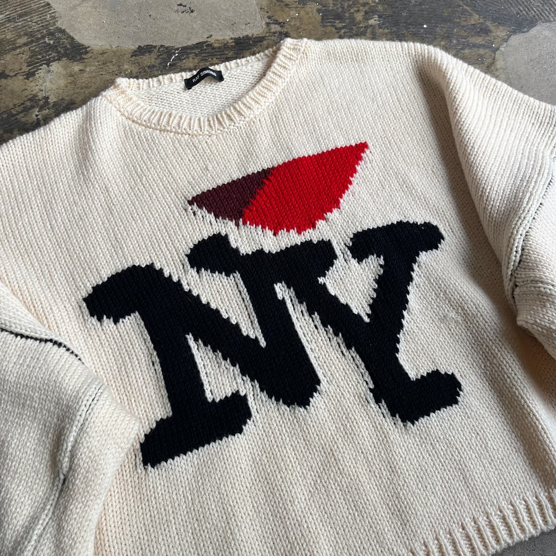 라프시몬스 I Love NY 오버핏 니트 상품이미지3