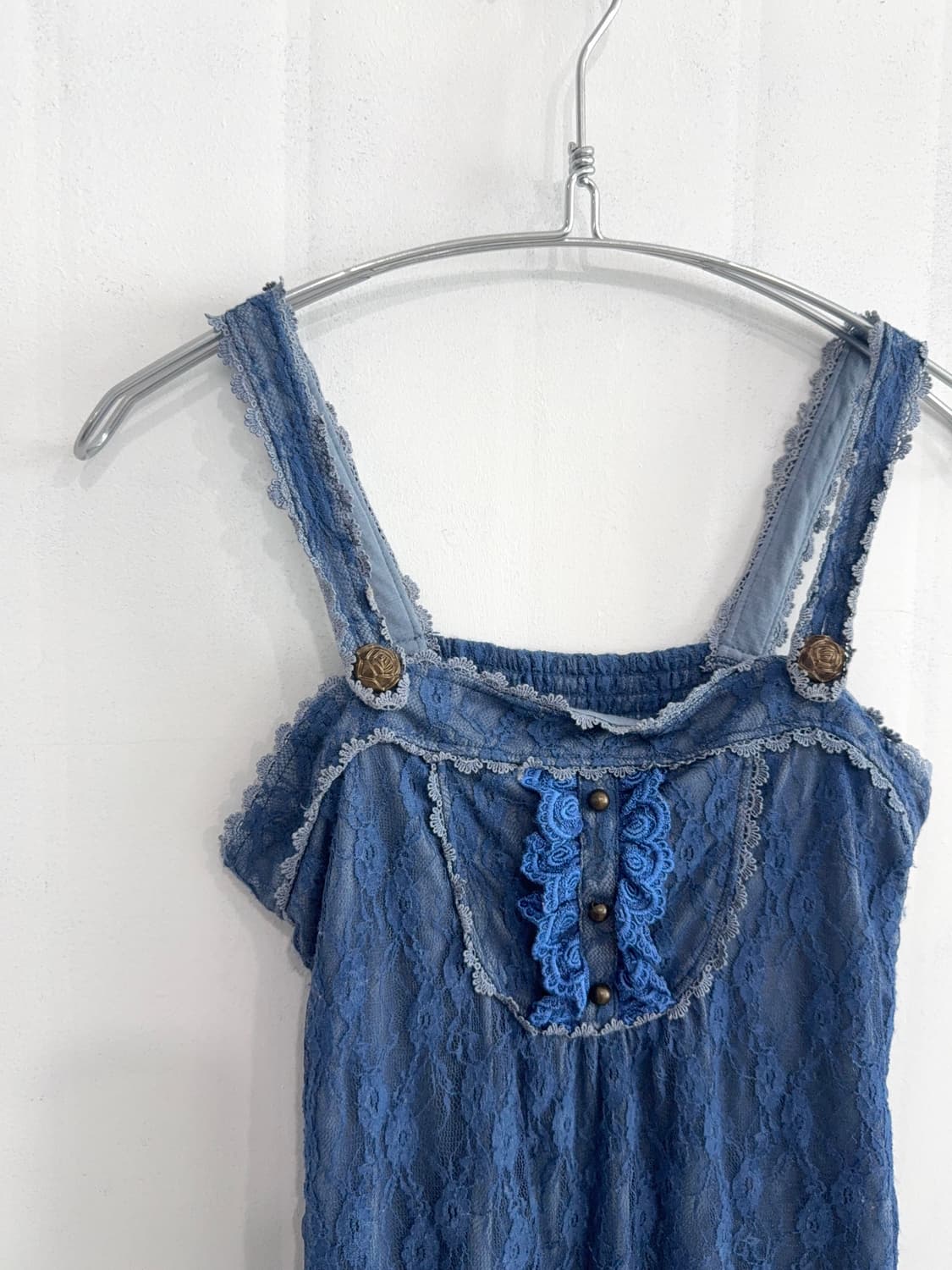 Axes Femme Blue Lace Camisole 상품이미지7
