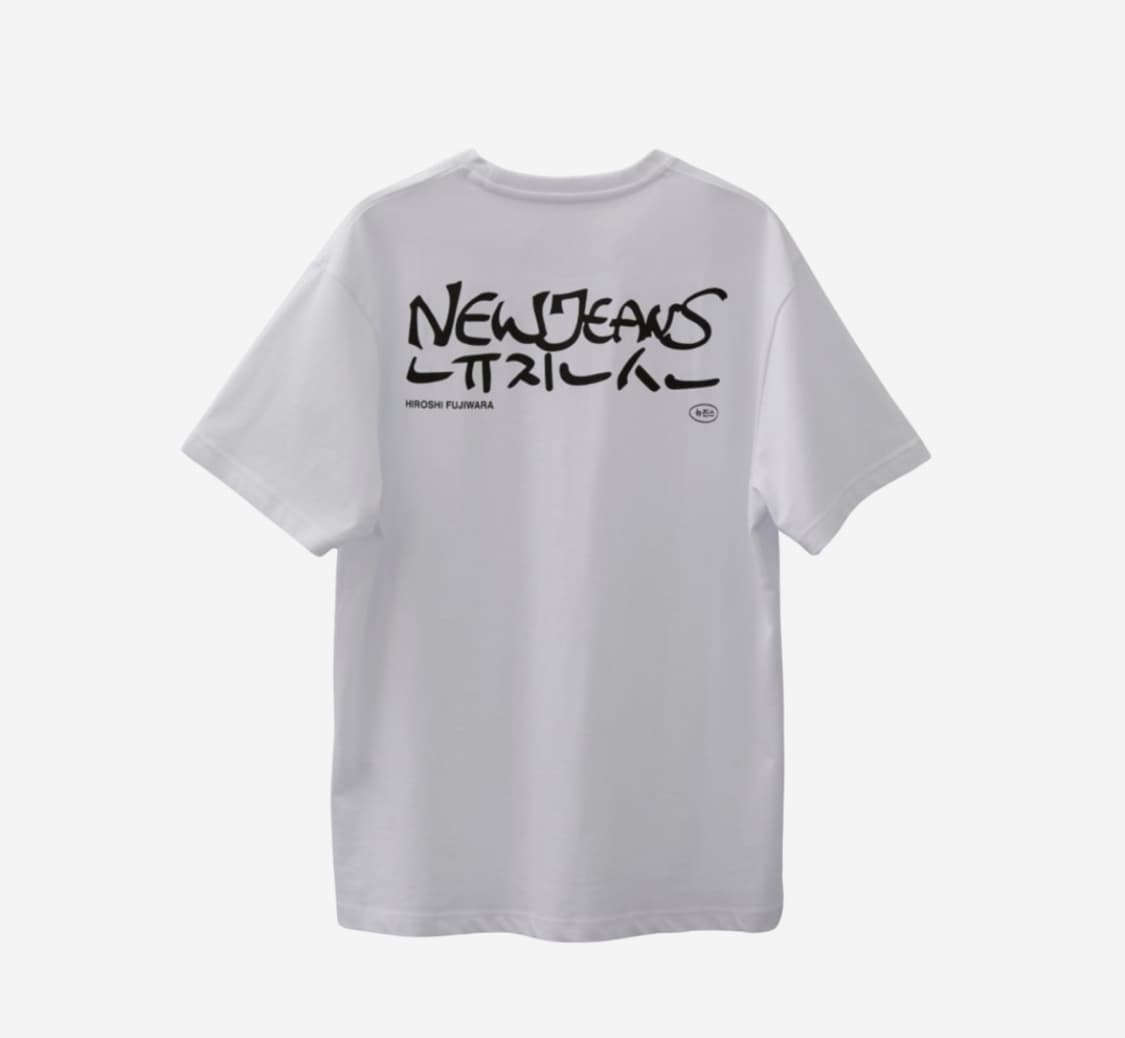 뉴진스 후지와라 히로시 꼴레 티셔츠 화이트 XL사이즈 상품이미지1