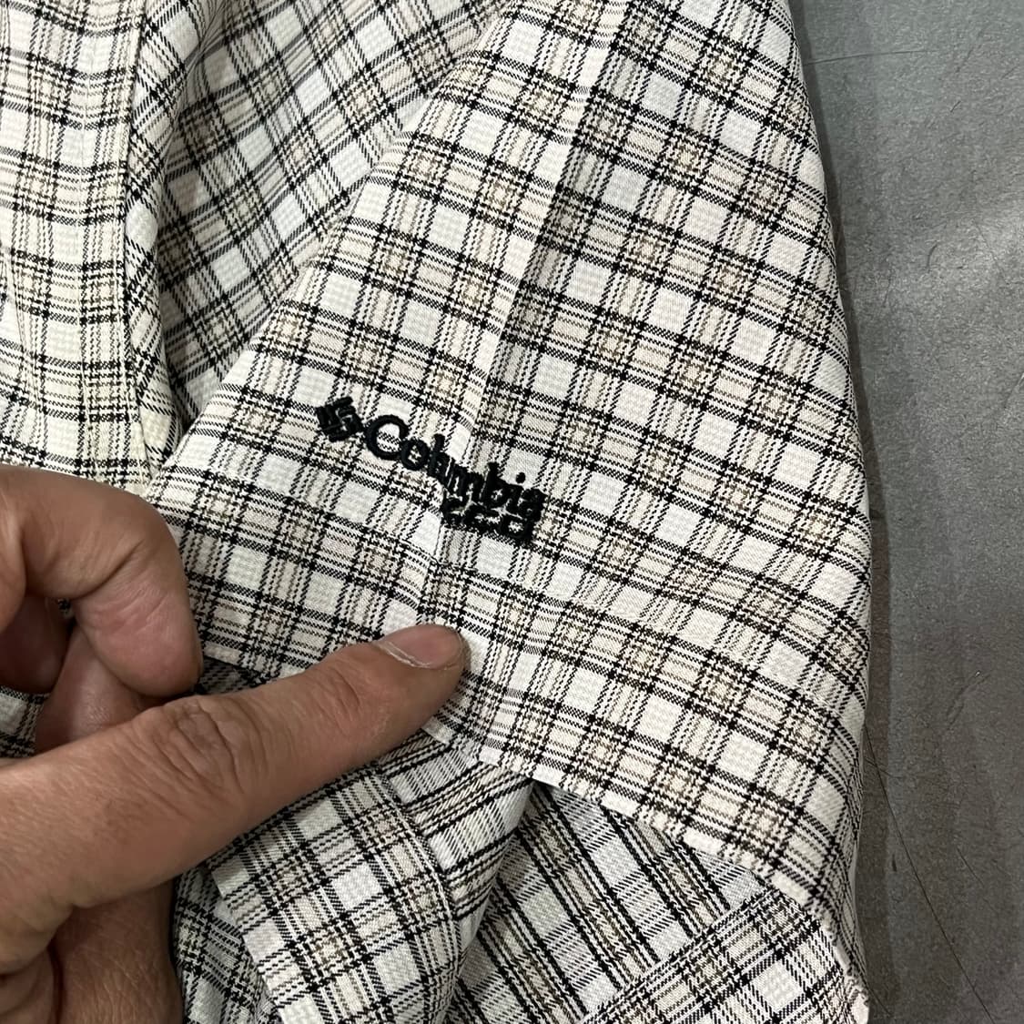  컬럼비아 체크 하프 셔츠 y16333 상품이미지4