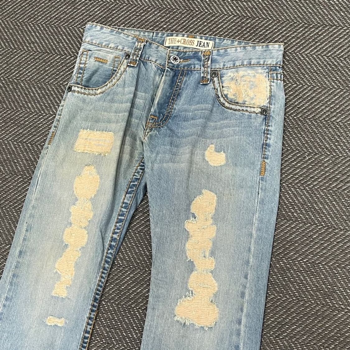 더 크로스 진 데미지 데님 팬츠 v0176 상품이미지3