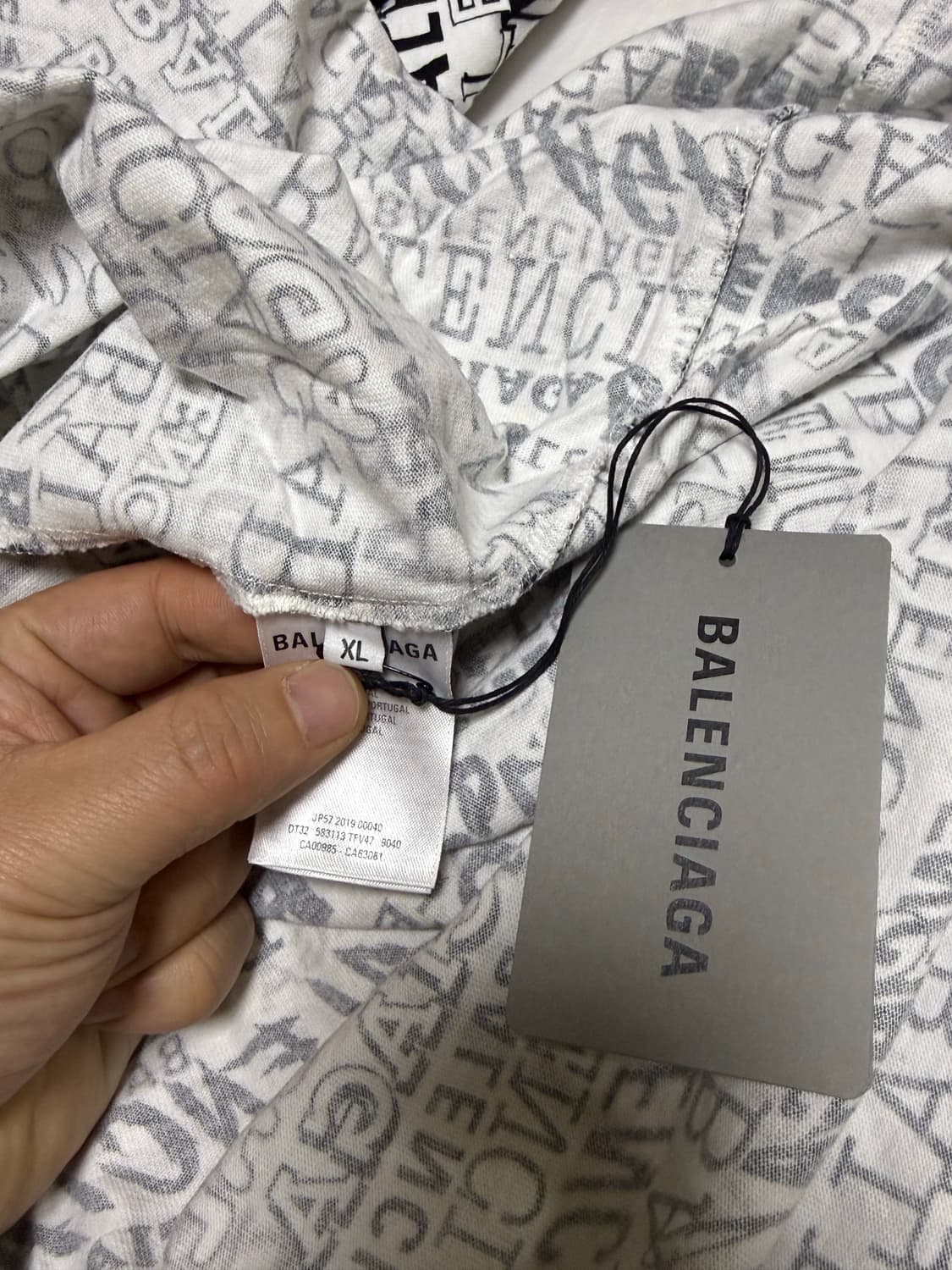 발렌시아가 그래픽 오버핏 티셔츠(XL) 상품이미지5