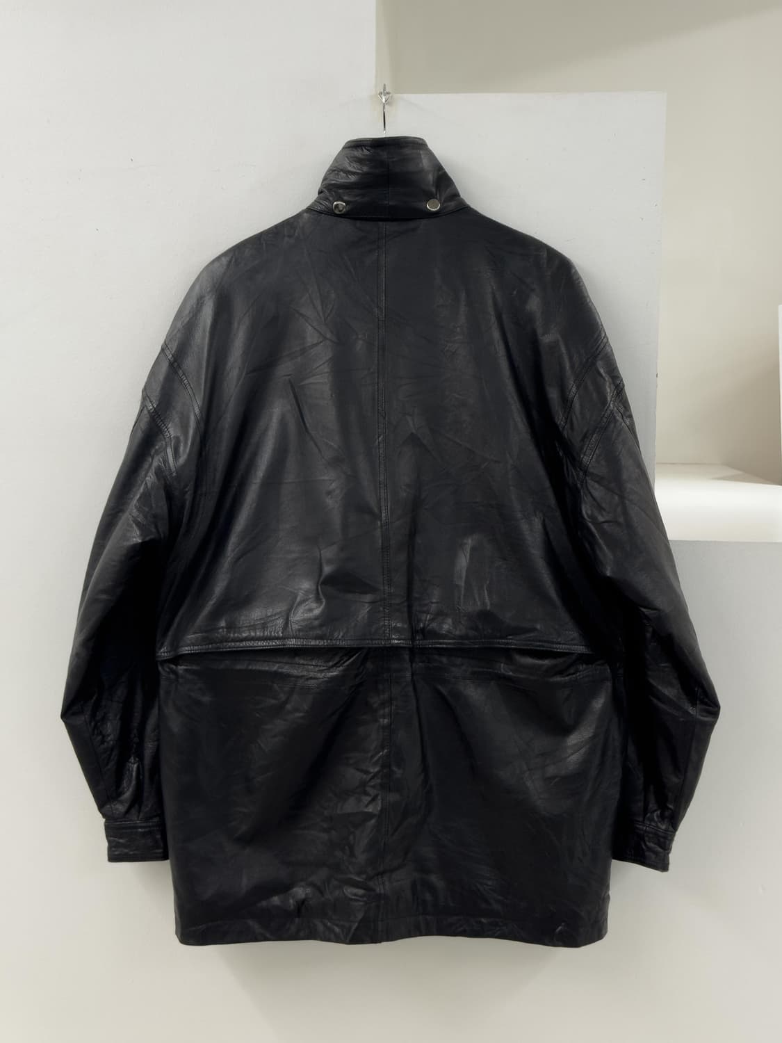 오버사이즈 레더 자켓 상품이미지7