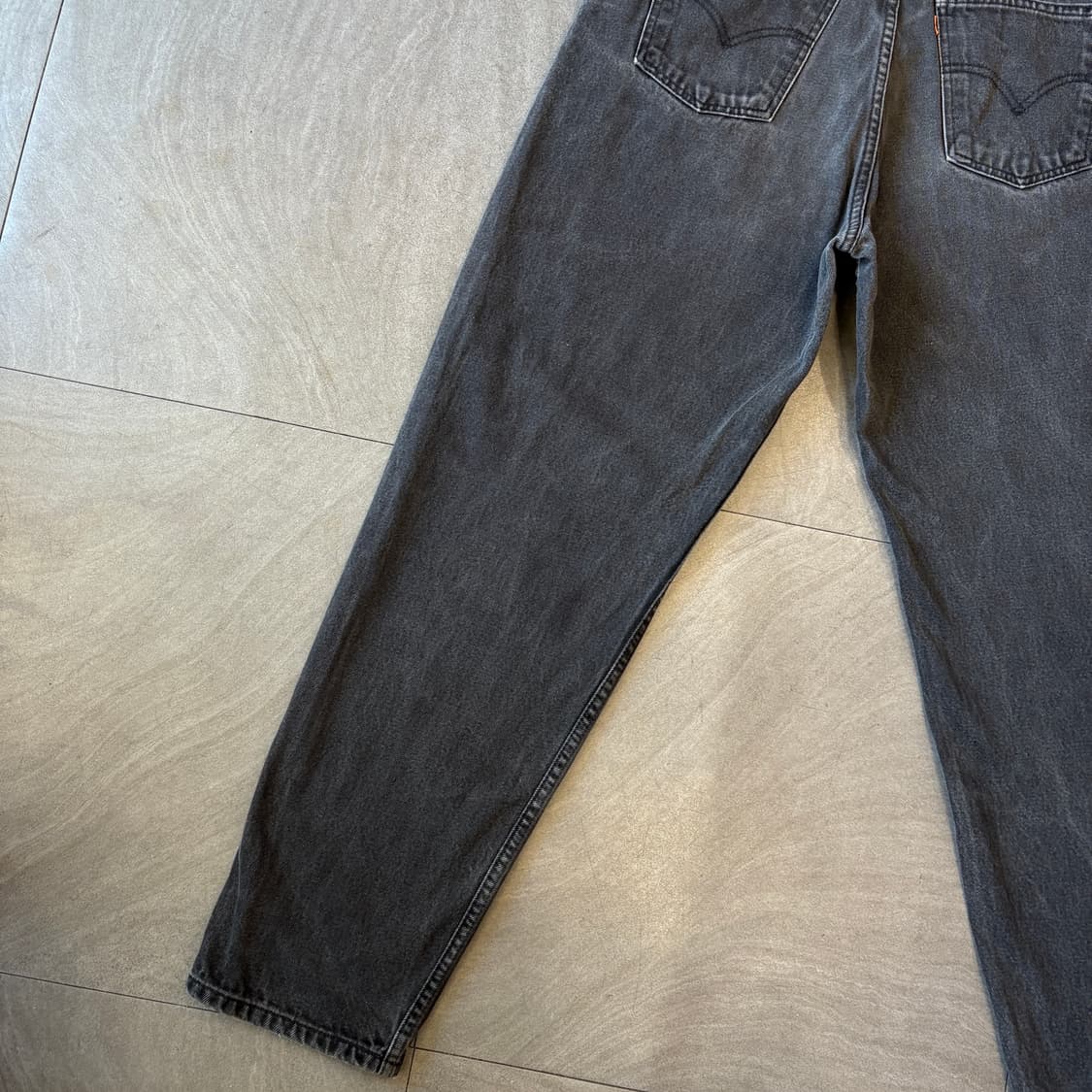 90s Levis 90년대 생산 리바이스 550 데님 오렌지탭 블랙 팬츠 상품이미지2