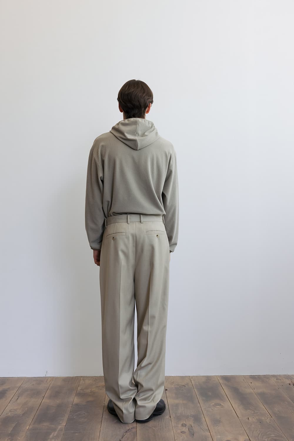 르셉템버 와플 니트 풀오버 후디 세이지 그린 48 (새상품) 상품이미지6