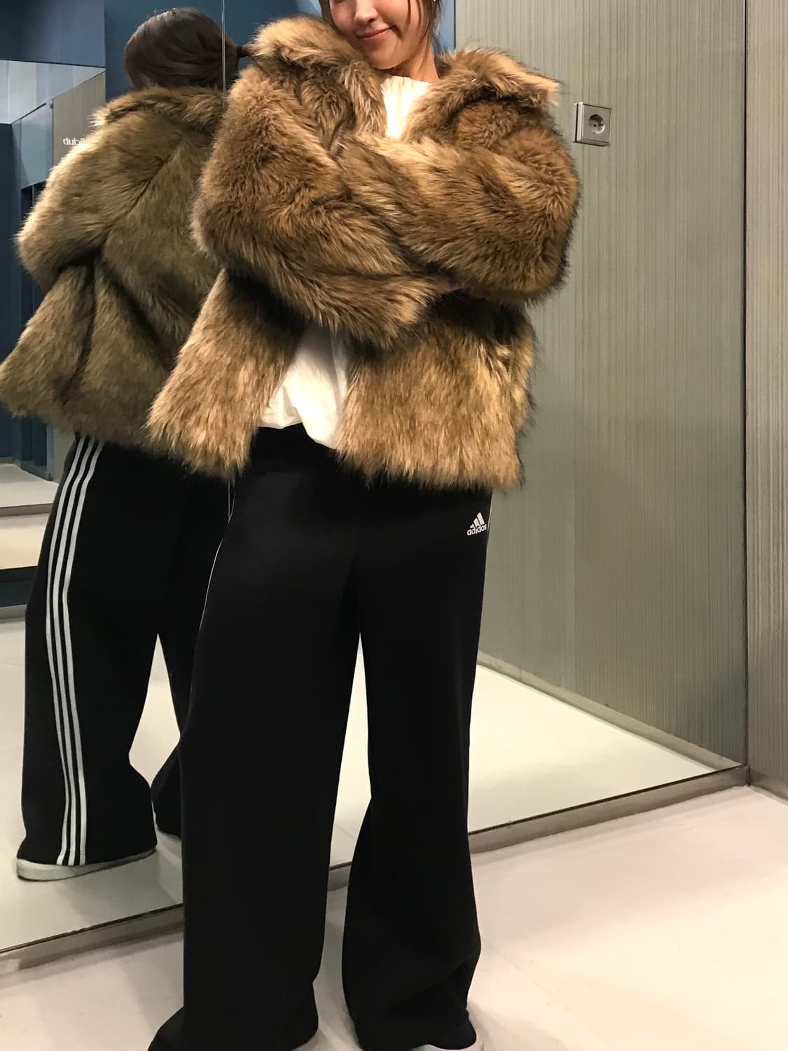 퍼 자켓 fur jacket brown 상품이미지5