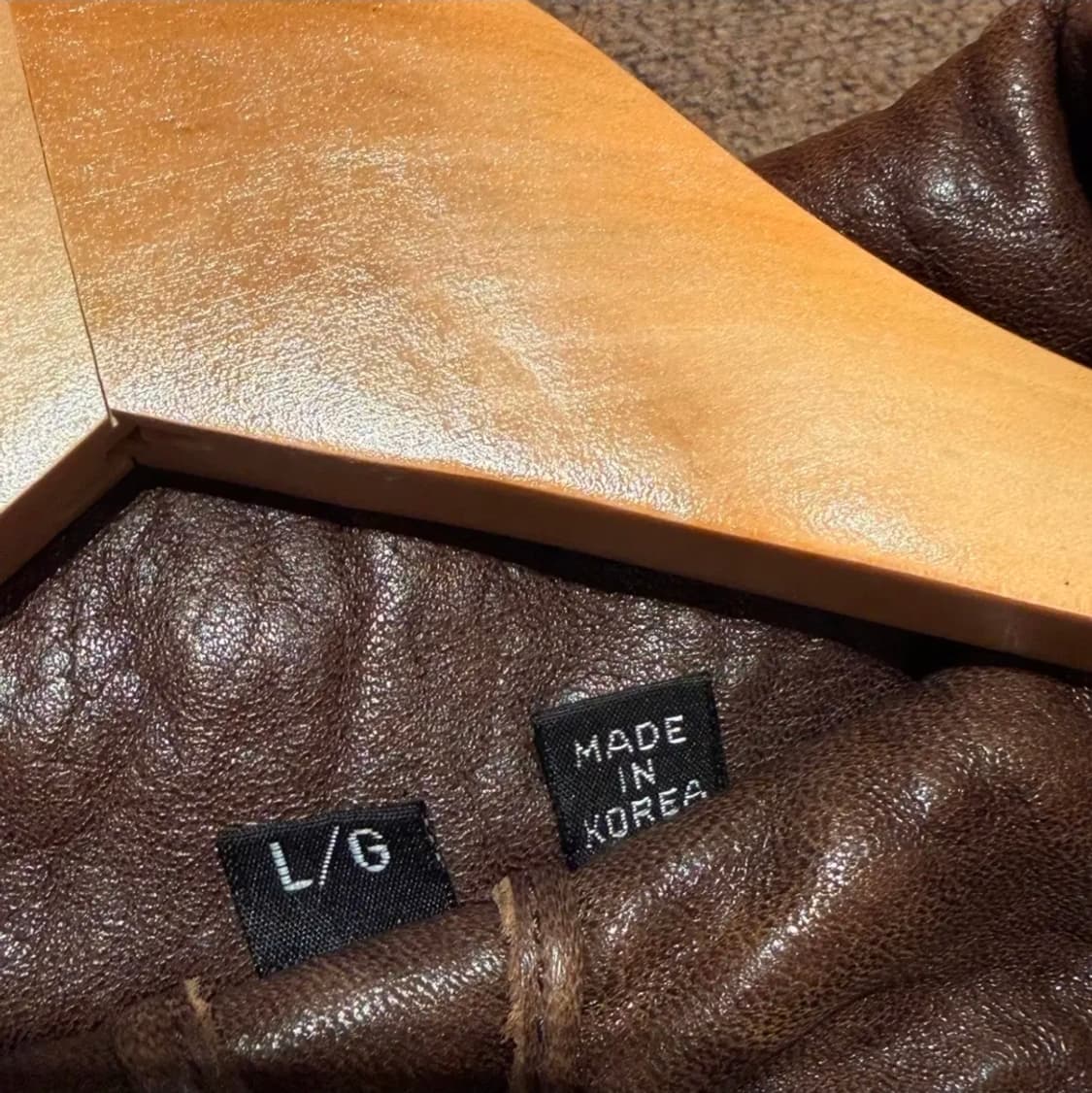 JR 빈티지 헤비 양가죽 A-2 레더 자켓 L 105 브라운 상품이미지9