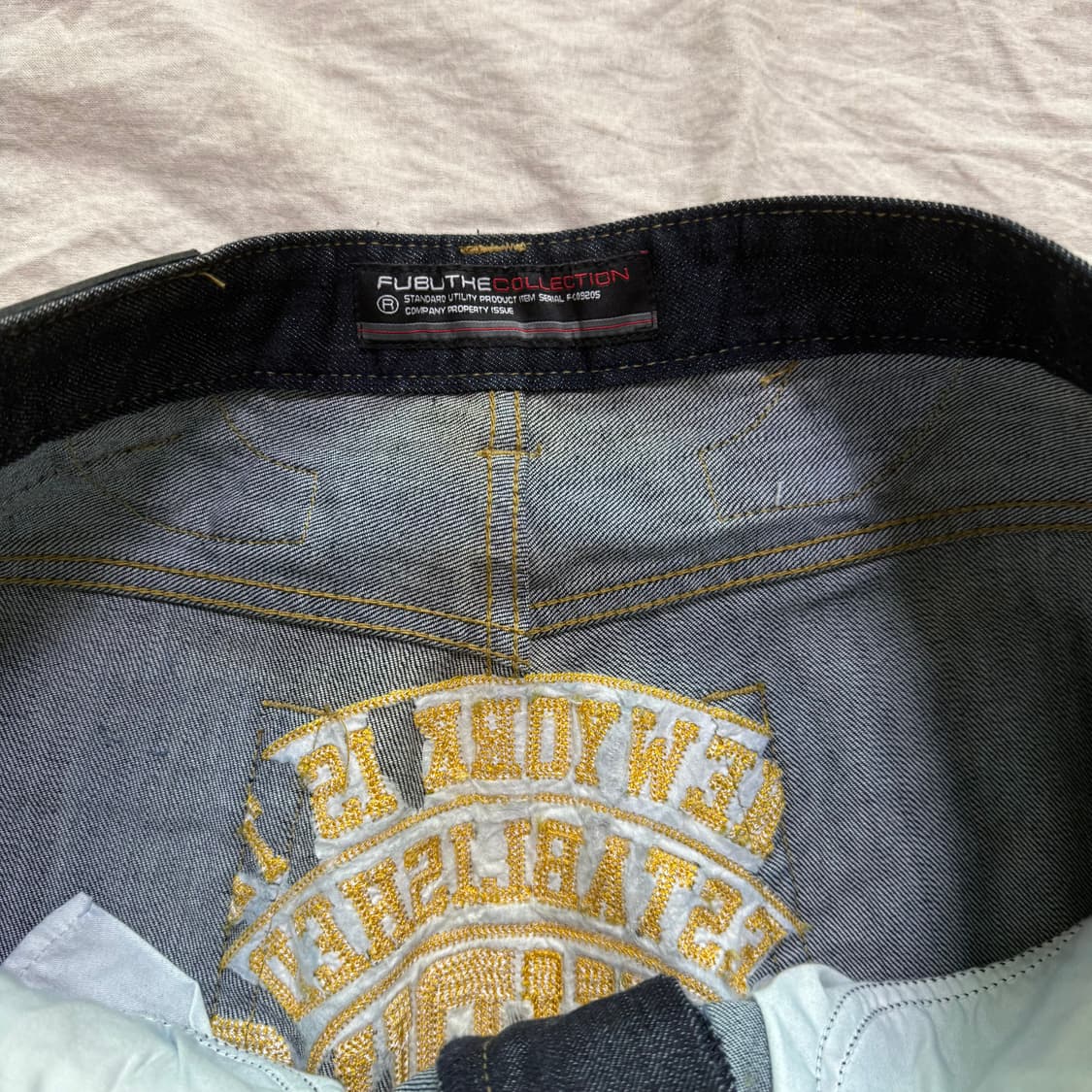 후부 빈티지 자수 데님팬츠  상품이미지5