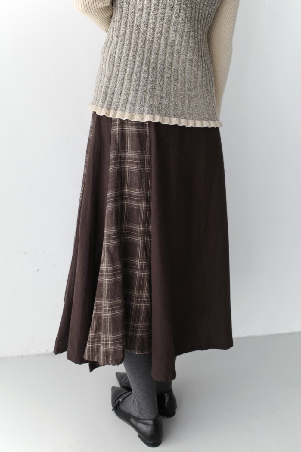 check flared skirt 상품이미지8