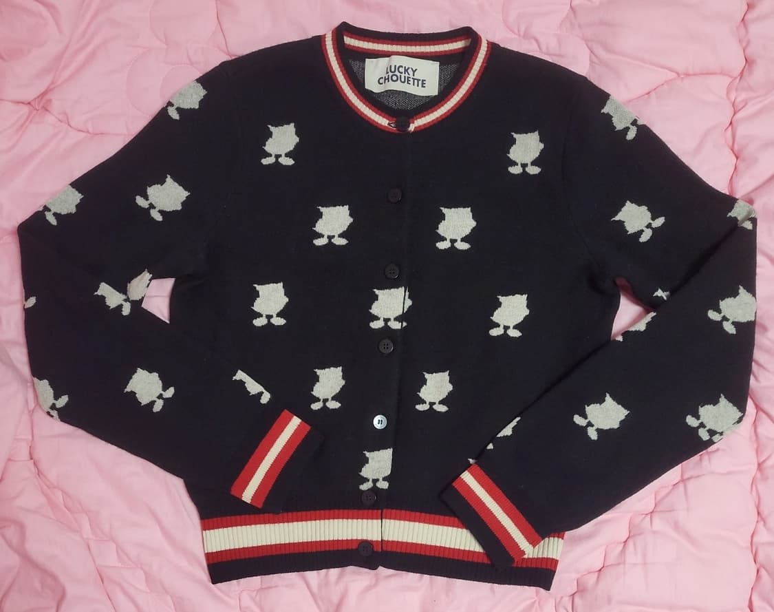 급처상태좋음!럭키슈에뜨 채수빈,블랙핑크 블핑리사 올빼미 연예인 니트가디건 상품이미지6