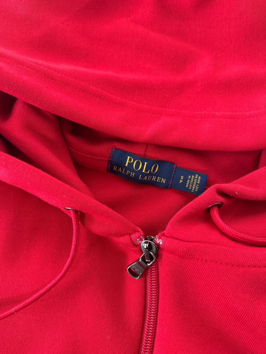 폴로 랄프로렌 루즈핏 신형 코튼 플리스 레드 후드집업 상품이미지5