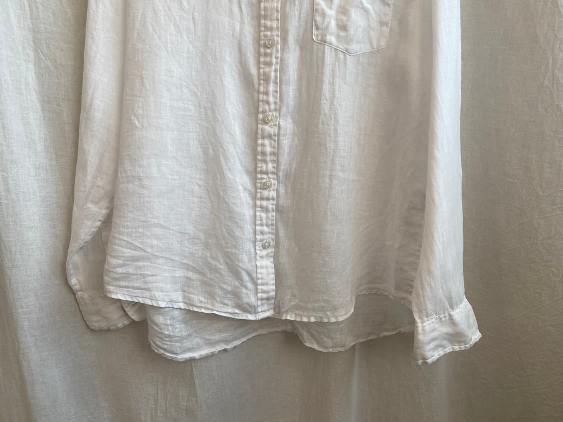 BACK NUMBER 화이트 린넨셔츠(M) 상품이미지4