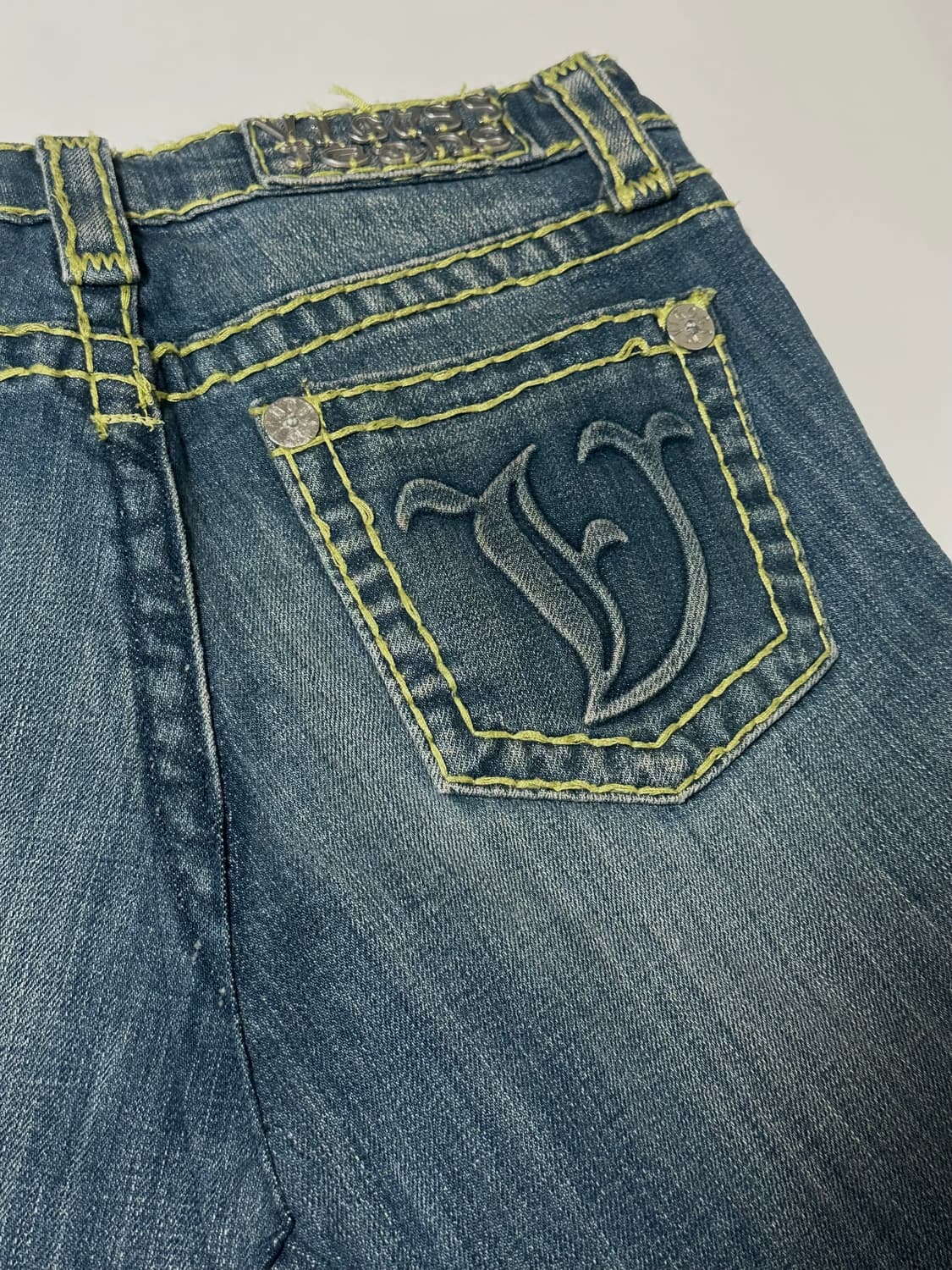 Y2K 데님 스티치 스커트 상품이미지3