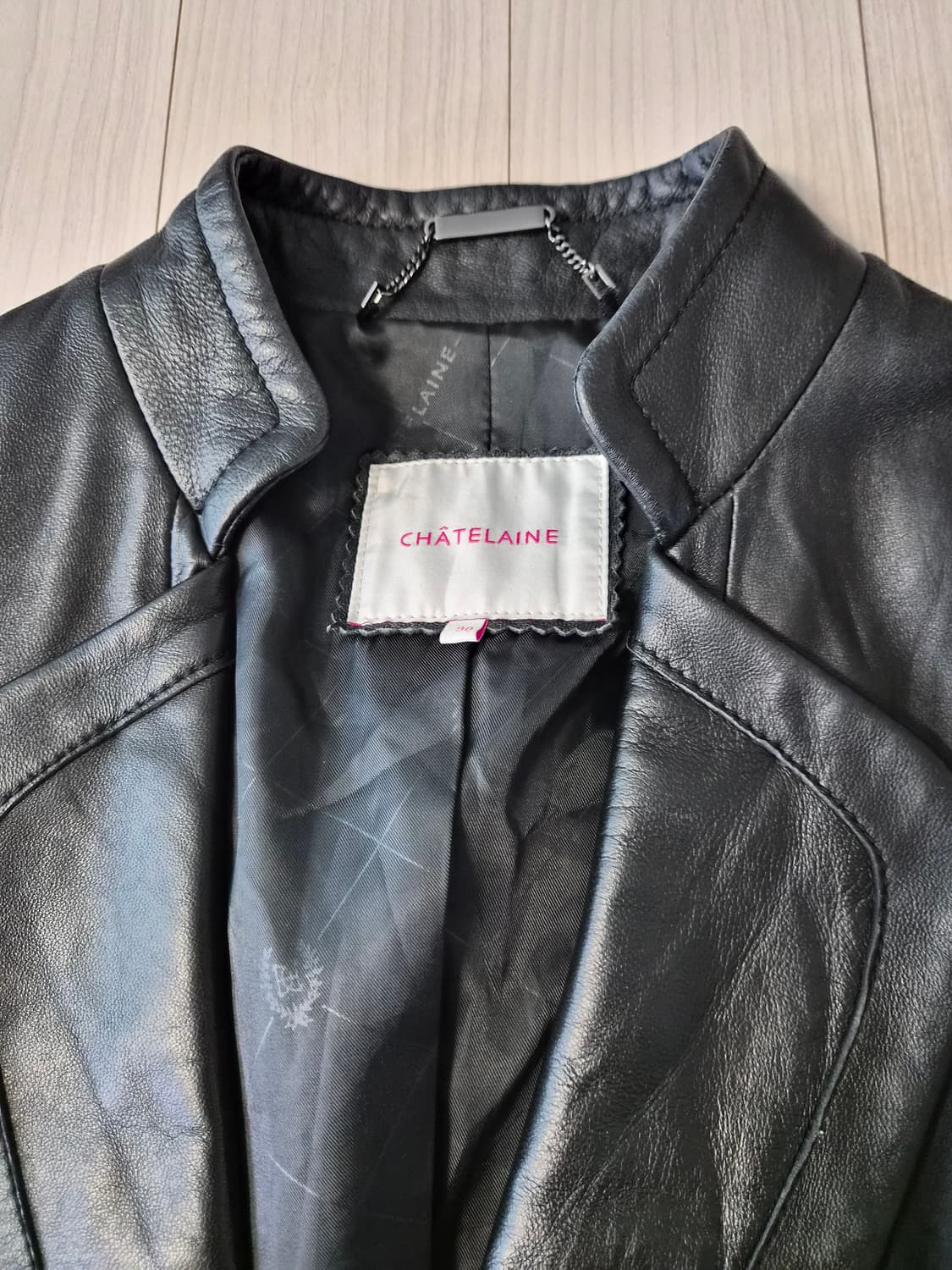 샤틀렌(CHATELAINE) 천연 양가죽 페플럼 자켓 (90사이즈) 상품이미지5