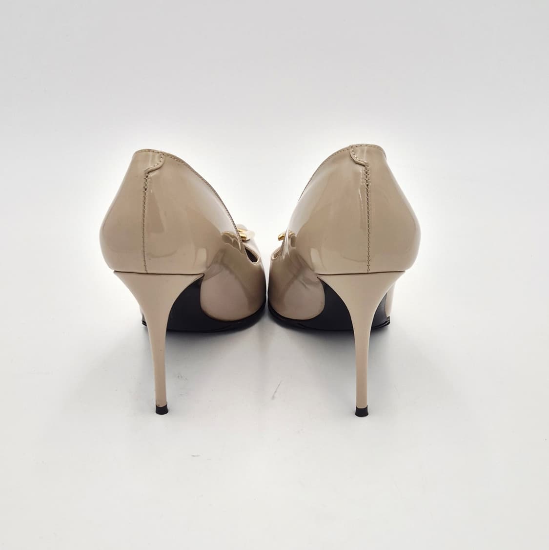 돌체앤가바나 DG 로고 페이던트 펌프스 힐 35.5 베이지 상품이미지5