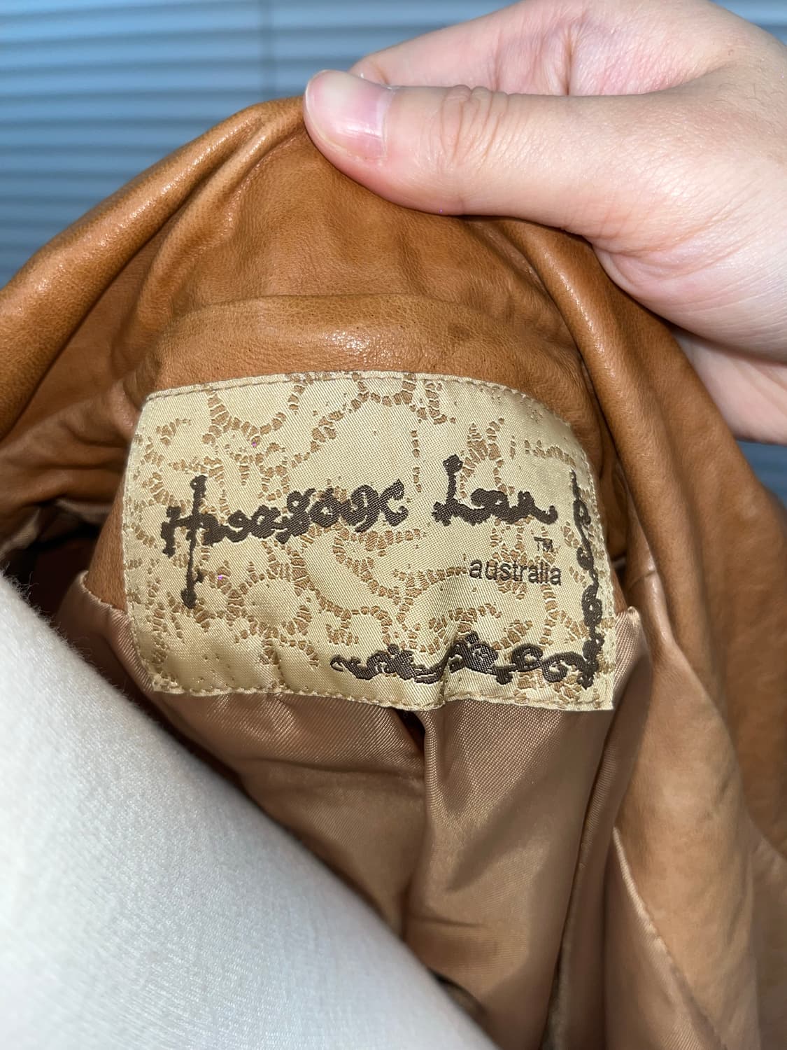 Japanese vintage orange leather jacket 상품이미지10