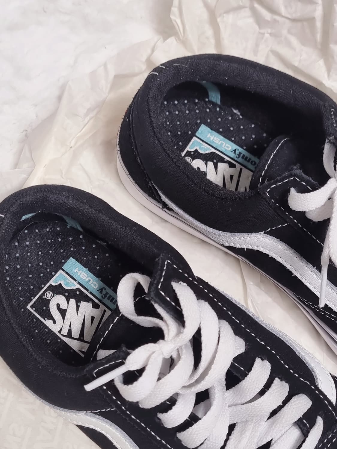 250 반스 컴피쿠시 올드스쿨 블랙 트루 화이트 스니커즈 상품이미지5
