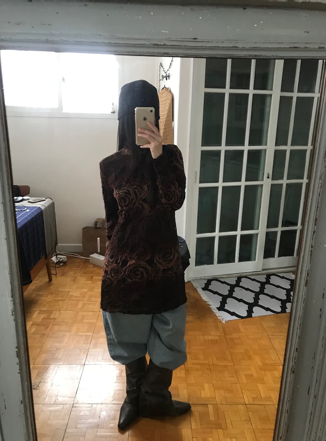 vintage pattern mash top 상품이미지1